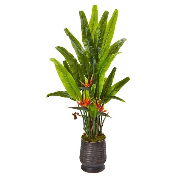 Nearly Naturals 62 in. Bird of Paradise Artificial Plant in Decorative Planter 9591 - main
